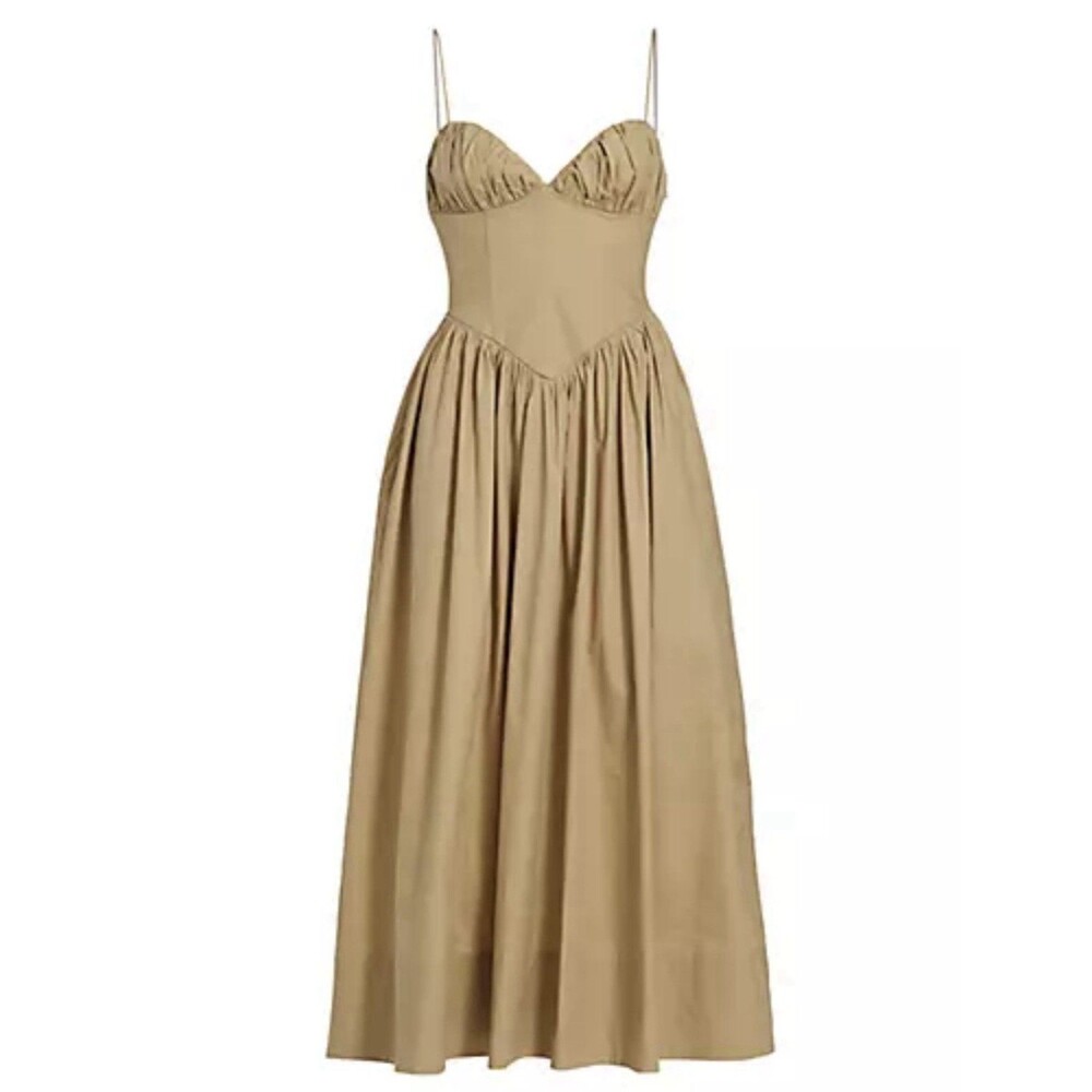 Anthropologie  Ronny Kobo Carmine Corset Preppy Maxi Dress Size L New